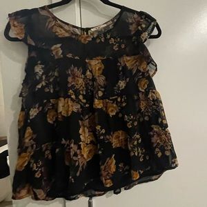 Black Chiffon Blouse